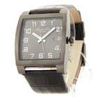 Kenneth Cole NY Croc Look Leather Gunmetal Grey Mens Date Watch 