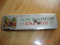 VINTAGE A.W.FABER CASTELL TIN PENCIL BOX  