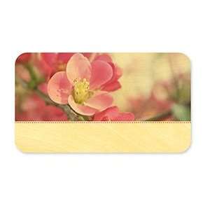 Flowering Quince Place Card   Real Wood Wedding Stationery