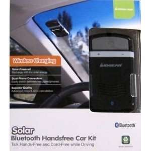 Solar Powered Bluetooth Hands Free Cell Phone Car Kit [Retail Package 