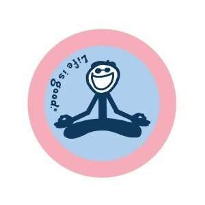  LIFE IS GOOD YOGA ROUND STICKERS (PACK OF 2) PERFECT FOR 