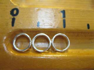 10 20 SPLIT RINGS 925 STERLING SILVER ring 8 mm NEW  