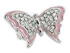 GUESS Pink Rhinestone Butterfly Stretch Ring BNWT