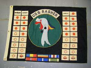 b0240 USS RASHER submarine flag  