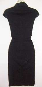   Black Cap Sleeve Ponte Knit Lined Career/Cocktail Dress 10 NWT  