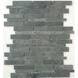   Box Random Bricks Black Ardesia Linea Grande Polished Slate   16919