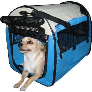  Blue Portable Soft Sided Folding Kennel/Crate, *Small 