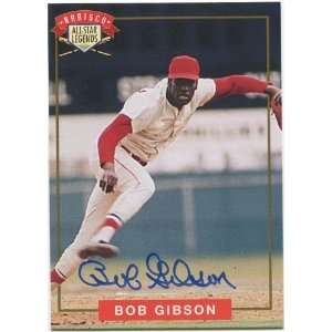  Bob Gibson Autographed/Signed Card: Sports & Outdoors
