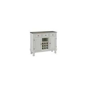  Buffet with Stainless Steel Top and White Cabinet   by 
