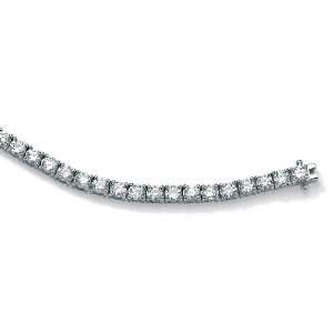  Lux CZ Platinum Over Silver Bracelet 7 1/2 inches Lux 