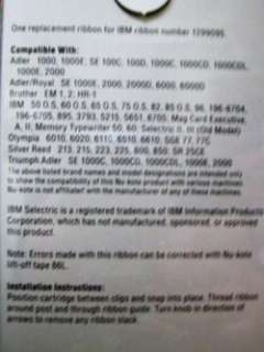 IBM Selectric II High Yield Black Ribbon  B86HY NEW  