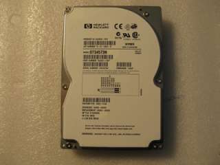This is an HP 4.5 GB 7200 RPM 50 pin SCSI Hard Drive, Model ST34573N