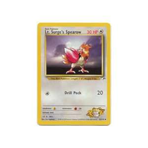  Pokemon Gym Heroes Unlimited Uncommon Lt. Surges Spearow 