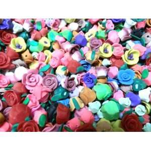  50 Fimo Polymer Clay Flower Roses Variety Set: Kitchen 