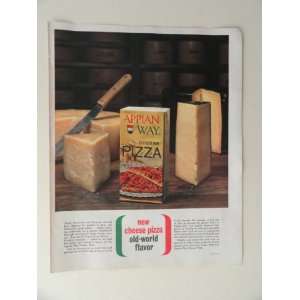  Appian Way Cheese Pizza. 1963 full page print ad(cheese 