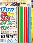 MG3443   1/24 High Def Dirt Track Race Car UltraCal Decals
