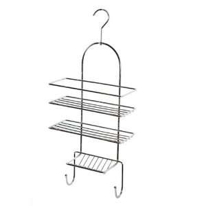   Tier Chrome Shower Bath Caddy with Hanging Hooks: Home & Kitchen