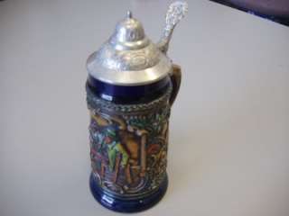 This is an auction for a Vintage Old Lidded Beer Stein GERZ W GERMANY 