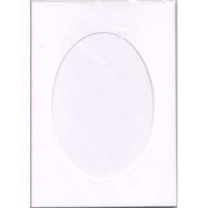  Large White Card   Oval Opening