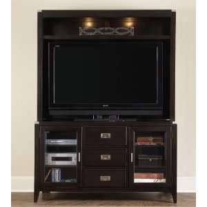  Entertainment TV Stand w/ Hutch by Liberty   Mocha Finish 