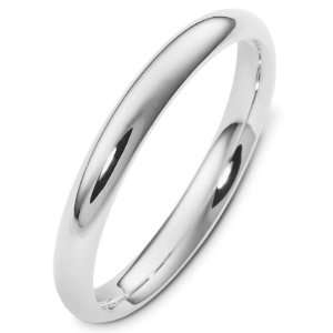  14K White Gold, Heavy Comfort Fit Wedding Band 3MM (sz 6 