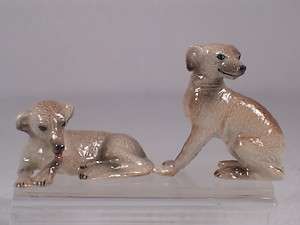 Klima Miniature Porcelain Set/2 Greyhound Dogs NEW!  