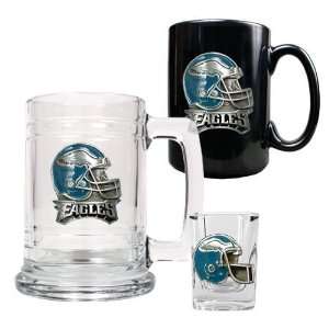   Eagles Tankard Coffee Mug and Shot Glass Set   Helmet Logo
