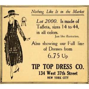  1918 Ad Tip Top Dress Taffeta Fashion Clothing Design 