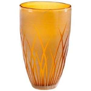  Large Amber and White Aquarius Vase: Home & Kitchen
