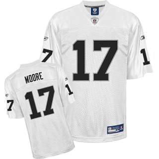 Reebok Oakland Raiders Denarius Moore Replica White Jersey   NFLShop 
