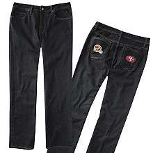 San Francisco 49ers Mens Dark Wash Custom Jeans   