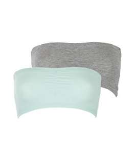 Mint Green (Green) 2 Pack Ruched Front Bandeau  248319837  New Look