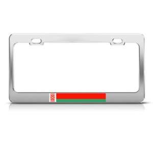 Belarus Flag Belarusian Country License Plate Frame Stainless Metal 