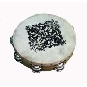  10 Inch Tambourine with Design Musical Instruments