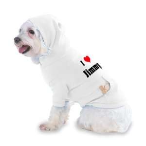  I Love/Heart Jimmy Hooded T Shirt for Dog or Cat X Small 