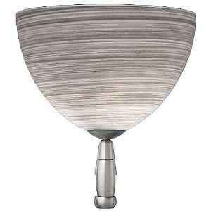   Gray Contemporary / Modern Single Light Dome Shaped Chandelier Head