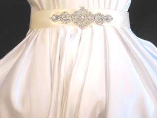 Bridal Gown Dress Crystal Embellishment Trim Sash Belt  