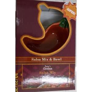 Salsa Mix & Collectable Ceramic Chile Serving Bowl Limited Time Only 