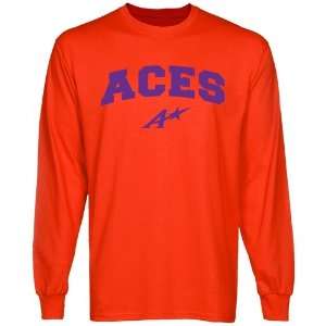   Purple Aces Orange Logo Arch Long Sleeve T shirt: Sports & Outdoors