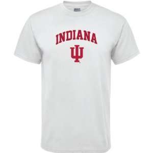  Indiana Hoosiers White Arch Logo T Shirt Sports 