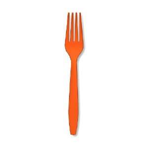  Bittersweet Orange Plastic Forks   600 Count Health 