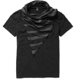   Clothing  T shirts  Crew necks  T shirt With Detachable Scarf