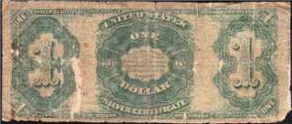 BARGAIN Imperfect 1891 $1 OPEN BACK MARTHA Silver Certificate FREE 