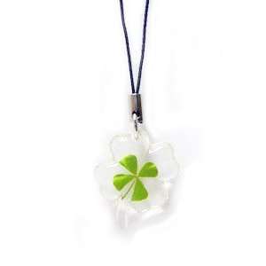  Japanese Fun: Clover in a Clover Phone Charm: Toys & Games