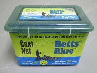 Betts Blue 7 Cast Net 3/8 Mesh Pro Casting Net 17MB 7 042621110171 