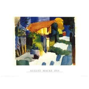    House in the Garden 1914 by August Macke 28x20: Home & Kitchen