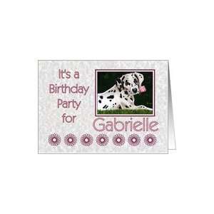  Birthday party invitation for Gabrielle   Dalmatian puppy 