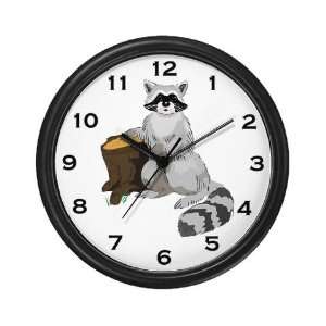  Raccoon Clock Cute Wall Clock by 