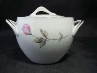 Vintage 1959 Style House Fine China Dawn Rose Sugar Bowl Made in Japan 