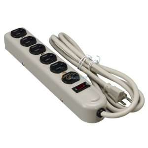   Outlet Metal Surge Suppressor with Safety Circuit Breaker Electronics